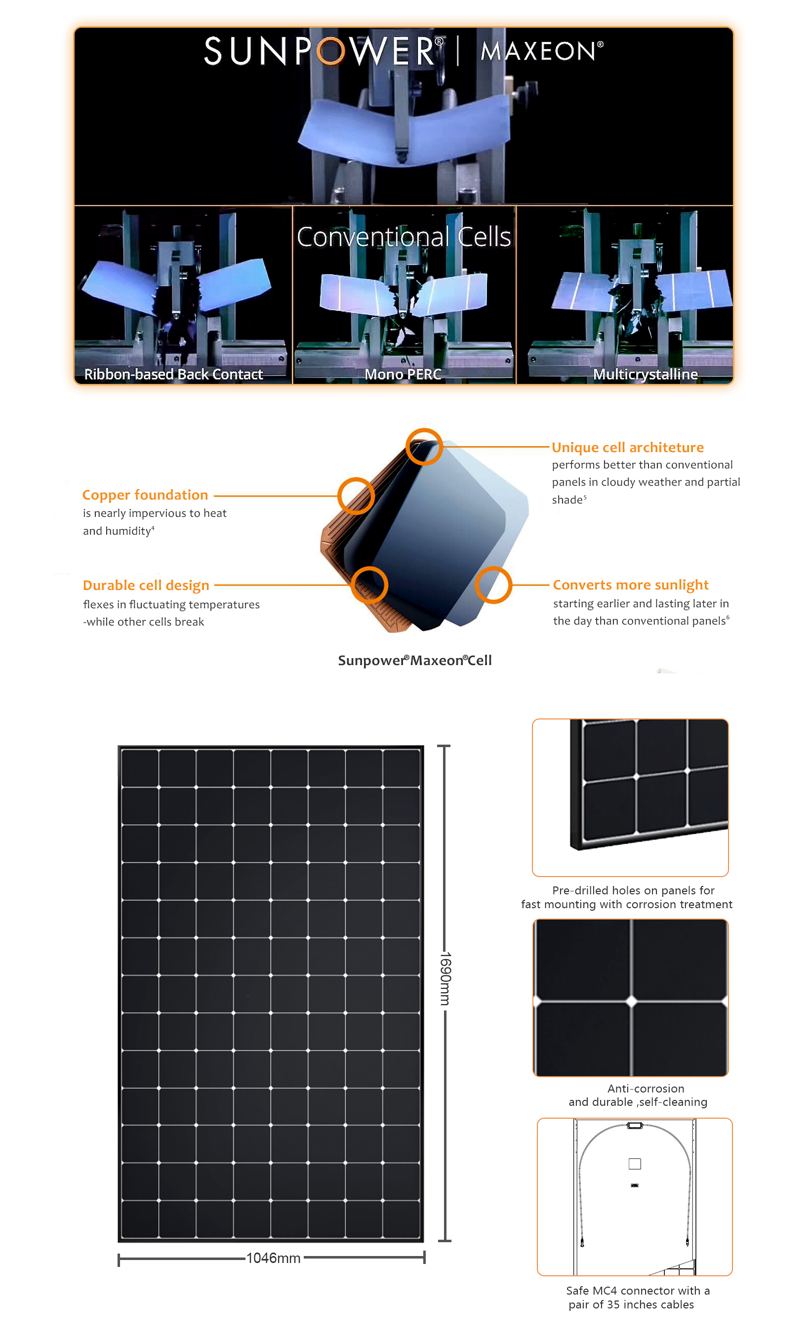 EYONGPV-400W SunPower Maxeon solar module
