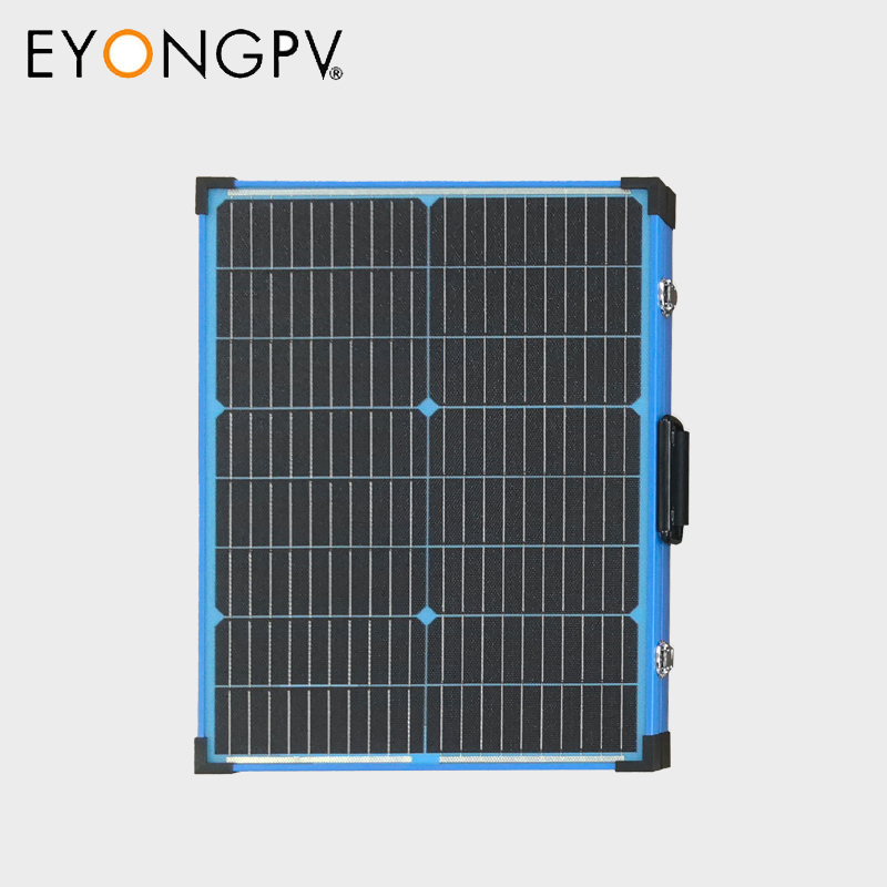 80W Monocrystalline Foldable Folding Portable ETFE Solar Panel Suitcase
