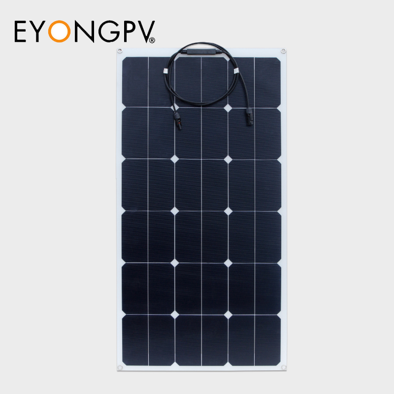 105W Flexible Bendable Solar Panel for Roof Marine RV Cabin Van Car