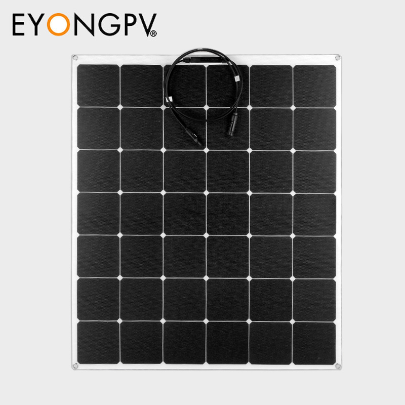 140W Sunpower Maxeon Mono Flexible Bendable Solar Panel for Roof Yacht RV Bus Van