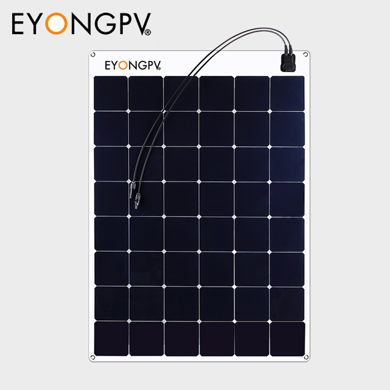 170W Sunpower Maxeon Mono Flexible Bendable Solar Panel for Roof Yacht RV Bus Van