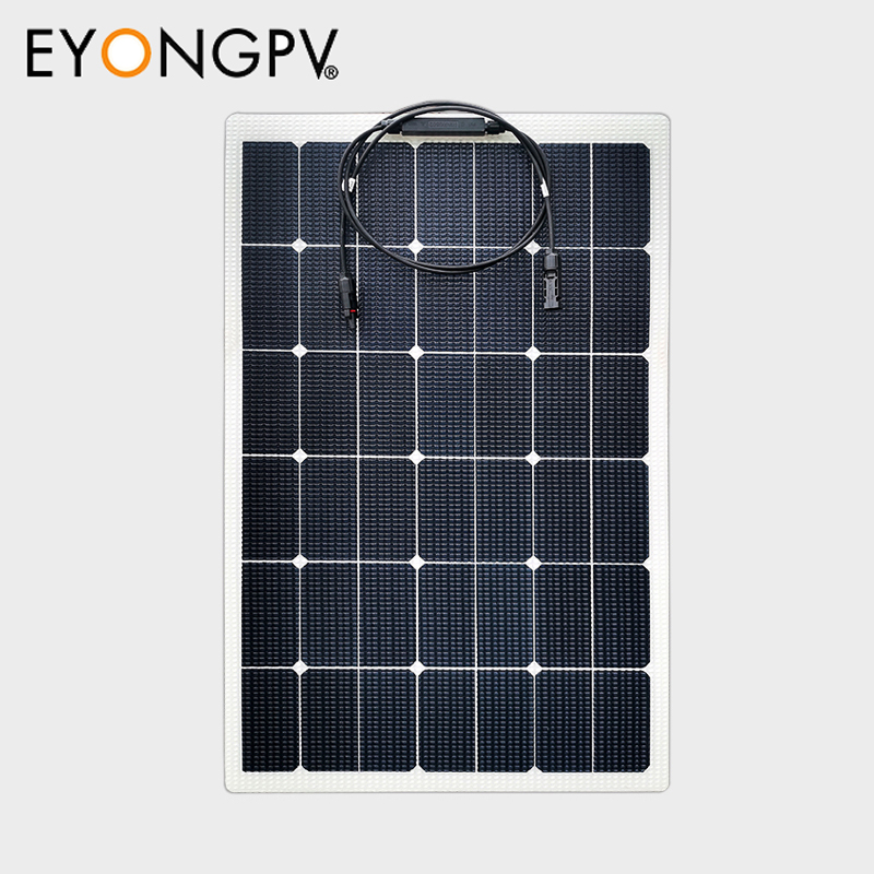 70W Flexible Bendable Solar Panel for Roof Marine RV Cabin Van Car