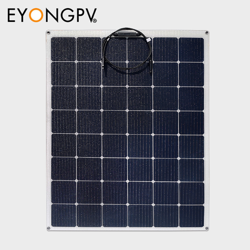 170W Sunpower Maxeon Mono Flexible Bendable Solar Panel for Roof Yacht RV Bus Van