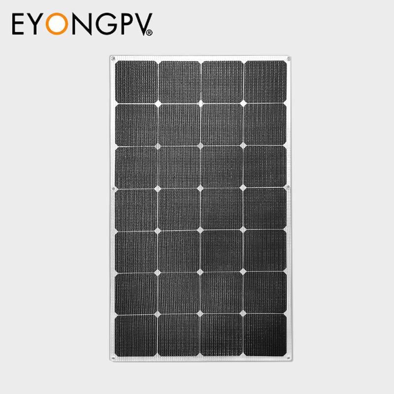 175W Sunpower Maxeon Mono Flexible Bendable All Full Transparent Solar Panel for Roof Yacht RV Bus Van