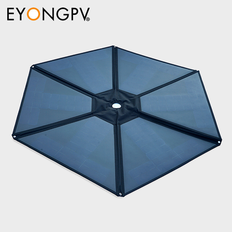 84W Sunpower Mono Foldable Folding Portable Solar Panel Charger Kit Umbrella