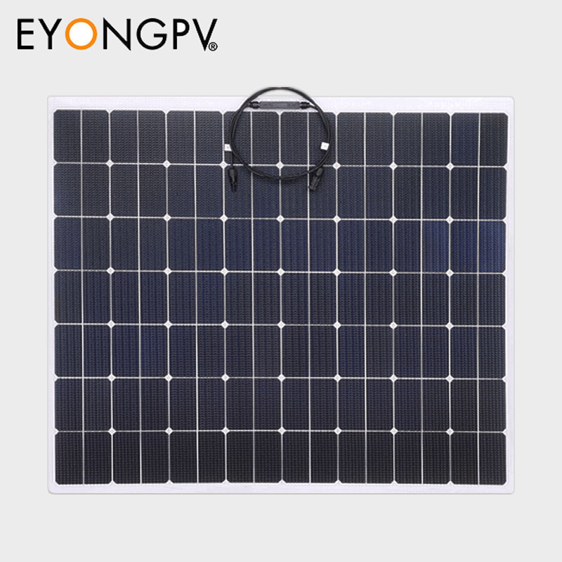 190W 62V Sunpower Maxeon Mono Flexible Bendable Solar Panel for Roof Yacht RV Bus Van